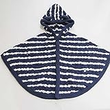 gelato pique ジェラートピケ ボーダーアランkidsポンチョ pknt175409 NAVY XS