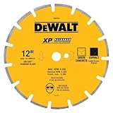 DEWALT DW4745 XP 12-Inch Dry Cutting Diamond Segmented Saw Blade with 1-Inch Arbor for Ashphalt and 