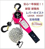 新型　新発売【1年保証】レバーホイスト 750kg （0.75ton）チェーンホイスト 手動式 荷締機［荷締め 荷締め機 チェーンガッチャ チェーンブロック　手動式レバー　高品質輸入直販品 (1台)