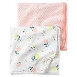 Carter's(カーターズ)ブランケット2枚セット（花柄/ピンクスクエア）お雛巻き(おひな巻き)に最適♪