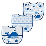 green sprouts Wipe-Off Bibs (Blue Whale by Green Sprouts