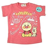 アンパン 天竺 蓄光プリント 光るよ 半袖Ｔ 綿100 ピンク◇80cm