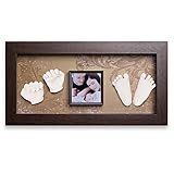 Moms Present 赤ちゃんの手と足 WALNUT FRAMEで3DプリントDIYキットをキャスティング(PW-2-黄金の中庭) [並行輸入品]