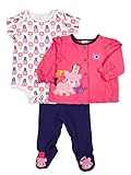 TaggiesベビーガールズKitty Cat 3個入り新生児用品一式( 3 m-9 m ) カラー: ピンク