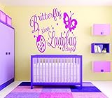 デザインwith Vinyl Rad 716 1 Butterfly Kissesてんとう虫Hugsベビーガール寝室壁デカール 16 x 24" RAD 717 2 1