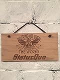 Status Quo「ロッキングAll Over The World "オークボード、レザーレース、チーク材オイル仕上げで。