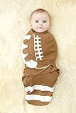 100% Organic Cotton Simple Swaddle, American Football (0-3 Months) by Lollipop and Lullaby
