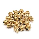 uxcell グリースニップル M14 x 1.5 スレッド 真鍮 ストレート グリースゼルクニップル 継手 自動車用 20個入り