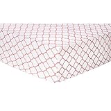 Trend Lab Coral Quatrefoil Deluxe Flannel Fitted Crib Sheet, Coral by Trend Lab [並行輸入品]