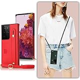 Galaxy S21 Ultra 5G [SC-52B/S02352] /Galaxy S30 Ultra 対応 スマホ ケース Galaxy S21 Ultra 5G 肩掛け 首かけ 斜めがけ ショルダー ケースGalaxy S21 Ultra 5G Galaxy S21 Ultra 5G 財布型 ケース Galaxy S21 Ultra 5G PU皮革カバー Galaxy S30 Ultraカード収納 Galaxy S21 Ultra 5G SC-52B/S02352 縄掛け ケース Cavor Galaxy S21 Ultra 5G [SC-52B/S02352] /Galaxy S30 Ultra 携帯 カバー ベルト機能が付き 片手操作 PU皮革を手作 スタンド機能 ハンドヘルド機能 TPUパイピング 減圧ショック 指紋防止 落下防止 Qi急速充電対応 Qi ワイヤレス充電対応 薄型軽量 耐久性 取り外し可能 落下保護 【レッド】