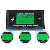 zmart 300V 100A DCデジタル 電圧計 電流計 電力計 車 バッテリー 容量 電源 テスター 太陽電池