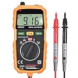 neoteckデジタルマルチメーターMiniデジタル自動範囲マルチメーターテスターメーターDMM DC AC電流電圧計バックライト付きLCDプローブfor DIY