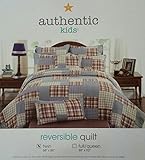 Authentic Kids Patchwork Twin Quilt and Pillow Sham [並行輸入品]