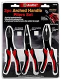Ampro T19190 Arched Handle Pliers Set 3-Piece [並行輸入品]