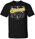 MLB Pittsburgh Piratesチーム署名付きTシャツ、3 x l、ブラック