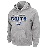 NFL Indianapolis Coltsユニセックスポリヘザープルオーバーフーディ、heathergrey、3 x