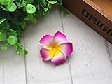 50個6 cm人工PEプルメリアハワイアンFoamウェディングパーティーフラワーヘッドFrangipani Fake Flowers Bouquet Decoration One Size ピンク S