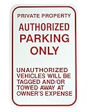 1-pc Wonderful人気Authorized駐車場のみサインExteriorメッセージ宣言Vehiclesプロパティサイズ12 " x 18 " Aluminum Signs