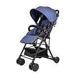 (newjp) b型ベビーカー 軽量4.1kg ハイシート コンパクト 片手開閉タイプ (ネイビー)
