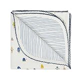 Auggie Robot March Cobalt Baby Blanket, Cobalt Blue [並行輸入品]