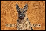 Caroline's Treasures German Shepherd Wipe Your Paws Indoor or Outdoor Mat, 24' x 36', Multicolor [並行