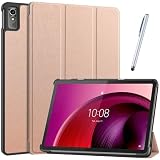 タッチペン1本 フィルム2枚付 Lenovo tab7 / Lenovo Tab M10a 5G LET02 対応 ケース兼用 レノボ タブ7 / AUタブ M10a ソフトバンク A301LV タブレットカバー おしゃれ シンプル 耐衝撃 ビジネス 薄型 軽量 オートスリープ機能 法人大量注文対応 (T0246-Tab7-ROSEGD)