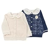 Lily ivory(リリー アイボリー) カーディガン (80～130cm) キムラタンの子供服 (71113x71413-163) ネイビーブルー 110