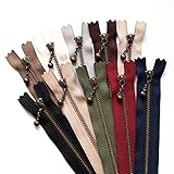 Y.K.K YKK 玉付きファスナー 10cm アンティークゴールド 10色セット 3GKB10-10MIX