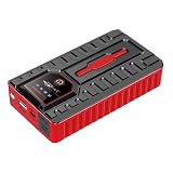 車の緊急スターター電源 4mAh ジャンプスターター 2V 車用 大容量スペアバッテリー 収納インフレータブルポンプ付き 安全保護機能 急速充放電 LED緊急ライト搭載 電源コード付き 長寿命 内蔵式スーパーキャパシタ モバイルバッテリー
