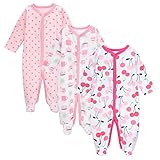 エルフ ベビー(Fairy Baby)新生児服 足つきカバーオールロンパース 長袖 3枚セット 出産祝い 女の子 7-9M セット2