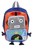ロボット型 リュックサック キッズバッグ 子供用 カバン 男の子 女の子 ベビー 通園 遠足 おでかけ バックパック 幼稚園 (オレンジ)