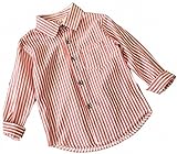 (レオリオンナ) Leorionna キッズ ファッション カジュアル カラー シャツ チェック 長袖 ストライプ 子供服 男の子 女の子 可愛い カワイイ カッコいい お洒落 オシャレ 人気 にんき