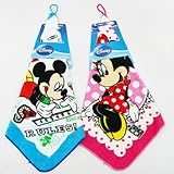 Disney ディズニー ミッキー・ミニーマウス・ループ付きタオル・ダシュ ミッキーマウス グリーン
