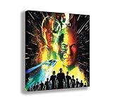 STAR TREK FIRST CONTACT Borg Picardデータ次世代キャンバス壁アート 30" X 30" / 75 X 75cm DP_11204