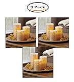 3のパック – Better Homes and Gardens LED Flameless Pillar Candleセット、マレーシアMotif