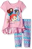 Disney Toddler Girls' 2 Piece Princesses Legging Set Pink 4t [並行輸入品]