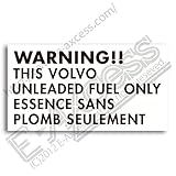 Warning フュエル ステッカー VOLVO (ブラック)