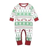 Nicellyer 赤ちゃんの男の子の女の子の100 %の綿のトナカイクリスマスパンツズボンロンパース Green 100