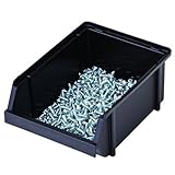 Flambeau 6564BK Extra Small Storage Bin, 1 Liter Bin, Black [並行輸入品]