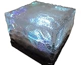 Cherrys Garden 点灯保証 ソーラー 充電 LED ガーデン キューブ ライト 防水 自動点灯 仕様 7ｃｍ × 7ｃｍ ガラス (変色)