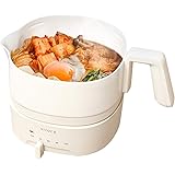 シロカ おりょうりケトル ちょいなべ [リニューアルモデル/丸洗い可/温度調整機能/容量1L/電気ケトル] SK-M153 アイボリー