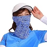 息苦しくないUVフェイスカバーＣ型 (ブルー（ペイズリー）)