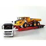 HONGWELL_Cararama/ホンウェル_カララマ◇VOLVO/ボルボトラクター(低床セミトレーラー)FH12建設車両積載車＆ダンプカー(トラック)A40D