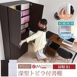 JKプラン MEMORIA 棚板が1cmピッチで可動する 深型扉付幅81 ダークブラウン FRM-0107DOOR-DB