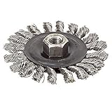 Bosch WB539 4-InchStainless Steel Full Cable Knotted Wire Wheel, 5/8-Inch x 11 Thread Arbor [並行輸入品]