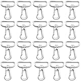 [山下商社] クラフトパーツ屋 ナスカン 25mm シルバー色 20個 ショルダーベルト キーホルダー