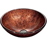 VIGO Mahogany Moon Glass Vessel Bathroom Sink [並行輸入品]