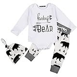 MIOIM 子供服 帽子 長袖 長ズボン 三点 上下セット キッズ 男の子 女の子 Ｔシャツ カジュアル ルームウェア パジャマ パンツ 男女兼用