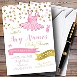 ピンクチュチュバレリーナバレエInvitationsベビーシャワー招待状 80 Invitations