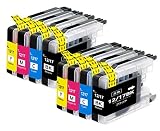 ブラザー用B-12 B-17 互換インクカートリッジ LC12 LC17 Brother用 LC12-4PK LC17-4PK 4色8本セット LC12BK×2 LC12C×2 LC12M×2 LC12Y×2 (ブラック、シアン、マゼンタ、イエロー）増量タイプ 残量表示可能 新互換チップ搭載